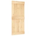 Miniatyrbilde 2 av 11: vidaXL Skyvedør med monteringstilbehør 90x210 cm heltre furu