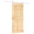 Miniatyrbilde 1 av 11: vidaXL Skyvedør med monteringstilbehør 90x210 cm heltre furu