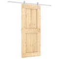 Miniatyrbilde 1 av 11: vidaXL Skyvedør med monteringstilbehør 85x210 cm heltre furu