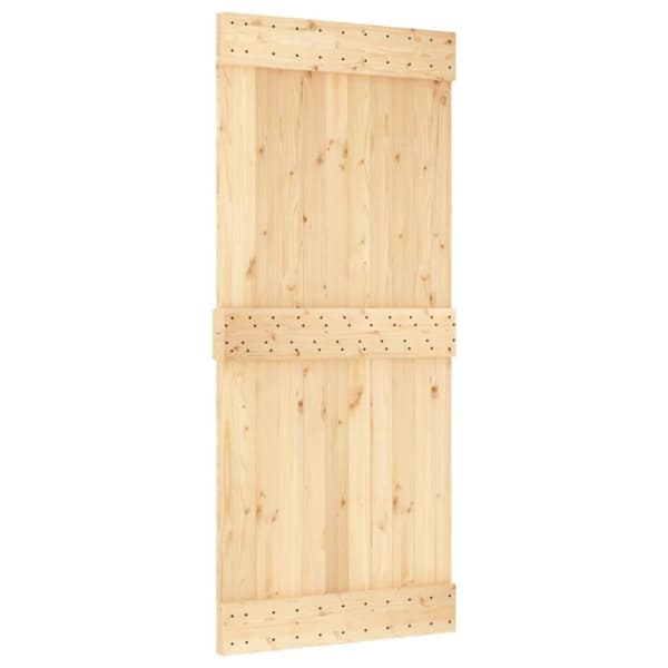 vidaXL Skyvedør med monteringstilbehør 90x210 cm heltre furu