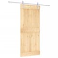 Miniatyrbilde 1 av 11: vidaXL Skyvedør med monteringstilbehør 90x210 cm heltre furu