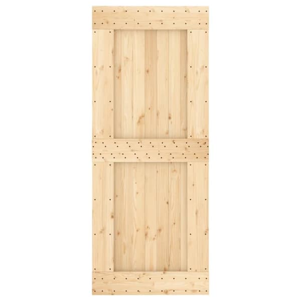 vidaXL Skyvedør med monteringstilbehør 85x210 cm heltre furu