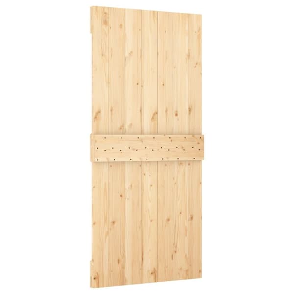 vidaXL Skyvedør med monteringstilbehør 95x210 cm heltre furu