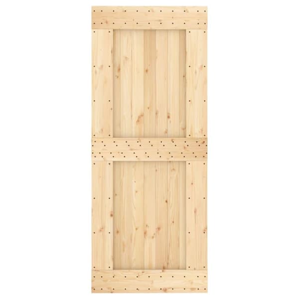 vidaXL Skyvedør med monteringstilbehør 85x210 cm heltre furu