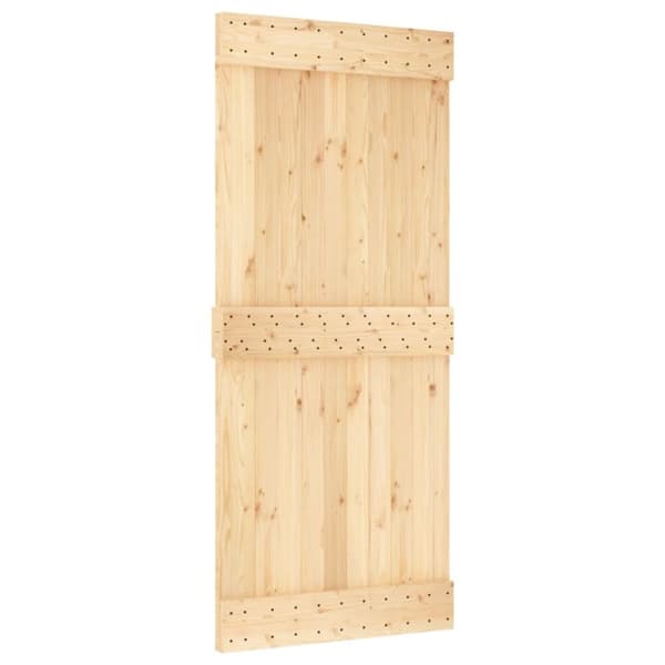 vidaXL skydedør med monteringssæt 90x210 cm massivt fyrretræ