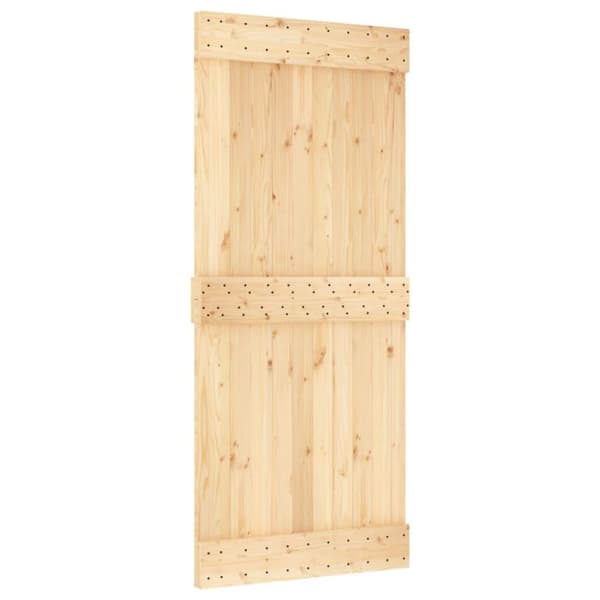 vidaXL Skyvedør med monteringstilbehør 90x210 cm heltre furu