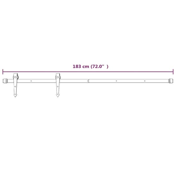 vidaXL skydedør med monteringssæt 80x210 cm massivt fyrretræ