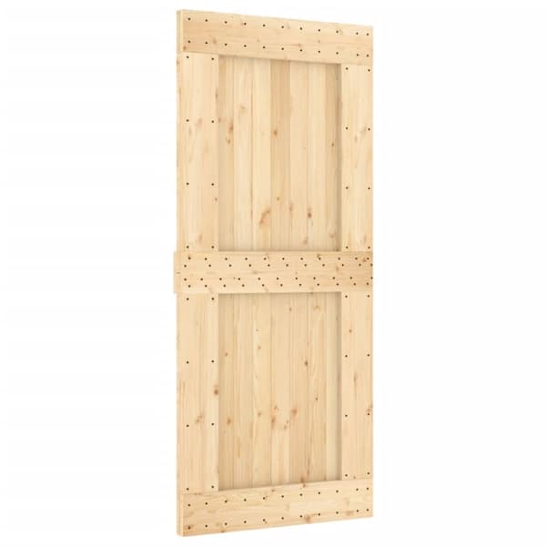 vidaXL skydedør med monteringssæt 90x210 cm massivt fyrretræ