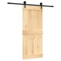 Miniatyrbilde 1 av 11: vidaXL Skyvedør med monteringstilbehør 90x210 cm heltre furu