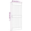 Miniatyrbilde 10 av 11: vidaXL Skyvedør med monteringstilbehør 85x210 cm heltre furu