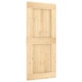 Miniatyrbilde 2 av 11: vidaXL Skyvedør med monteringstilbehør 90x210 cm heltre furu