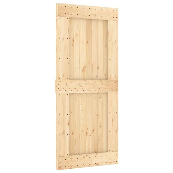 vidaXL Skyvedør med monteringstilbehør 90x210 cm heltre furu