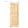 Miniatyrbilde 1 av 11: vidaXL Skyvedør med monteringstilbehør 90x210 cm heltre furu