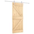 Miniatyrbilde 1 av 11: vidaXL Skyvedør med monteringstilbehør 85x210 cm heltre furu