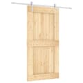 Miniatyrbilde 1 av 11: vidaXL Skyvedør med monteringstilbehør 100x210 cm heltre furu