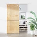 Miniatyrbilde 11 av 11: vidaXL Skyvedør med monteringstilbehør 90x210 cm heltre furu