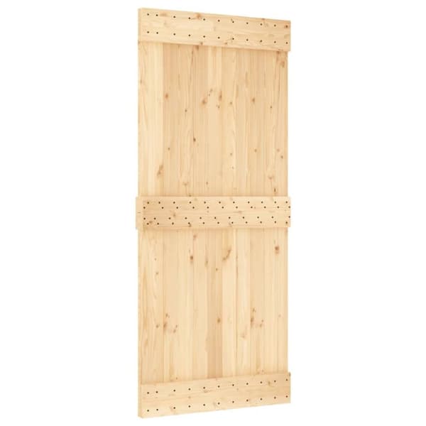 vidaXL Skyvedør med monteringstilbehør 90x210 cm heltre furu