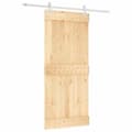Miniatyrbilde 1 av 11: vidaXL Skyvedør med monteringstilbehør 90x210 cm heltre furu