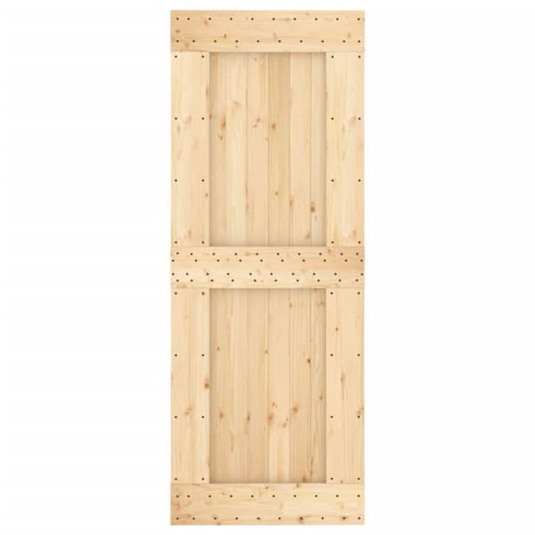 vidaXL Skyvedør med monteringstilbehør 80x210 cm heltre furu