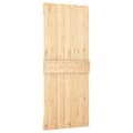 Miniatyrbilde 4 av 11: vidaXL Skyvedør med monteringstilbehør 85x210 cm heltre furu