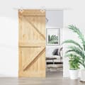 Miniatyrbilde 11 av 11: vidaXL Skyvedør med monteringstilbehør 85x210 cm heltre furu