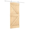 Miniatyrbilde 1 av 11: vidaXL Skyvedør med monteringstilbehør 85x210 cm heltre furu
