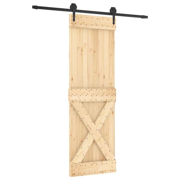 vidaXL Skyvedør med monteringstilbehør 70x210 cm heltre furu