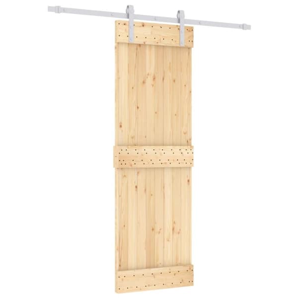 vidaXL skydedør med monteringssæt 70x210 cm massivt fyrretræ
