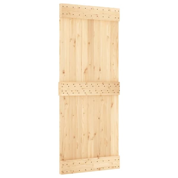 vidaXL Skyvedør med monteringstilbehør 85x210 cm heltre furu