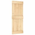 Miniatyrbilde 2 av 11: vidaXL Skyvedør med monteringstilbehør 80x210 cm heltre furu