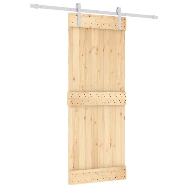 vidaXL Skyvedør med monteringstilbehør 80x210 cm heltre furu