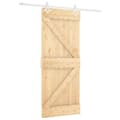 Miniatyrbilde 1 av 11: vidaXL Skyvedør med monteringstilbehør 80x210 cm heltre furu