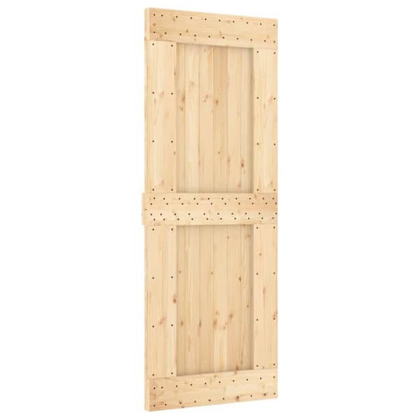 vidaXL skydedør med monteringssæt 80x210 cm massivt fyrretræ