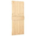 Miniatyrbilde 4 av 11: vidaXL Skyvedør med monteringstilbehør 80x210 cm heltre furu