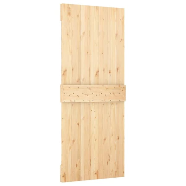 vidaXL Skyvedør med monteringstilbehør 80x210 cm heltre furu