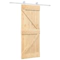 Miniatyrbilde 1 av 11: vidaXL Skyvedør med monteringstilbehør 80x210 cm heltre furu