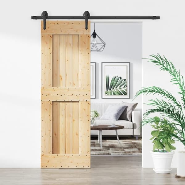 vidaXL Skyvedør med monteringstilbehør 70x210 cm heltre furu