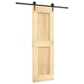 Miniatyrbilde 1 av 11: vidaXL Skyvedør med monteringstilbehør 70x210 cm heltre furu