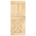 Miniatyrbilde 4 av 11: vidaXL Skyvedør med monteringstilbehør 90x210 cm heltre furu
