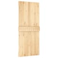Miniatyrbilde 5 av 11: vidaXL Skyvedør med monteringstilbehør 90x210 cm heltre furu