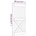 Miniatyrbilde 11 av 11: vidaXL Skyvedør med monteringstilbehør 90x210 cm heltre furu