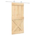 Miniatyrbilde 1 av 11: vidaXL Skyvedør med monteringstilbehør 90x210 cm heltre furu