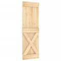 Miniatyrbilde 2 av 11: vidaXL Skyvedør med monteringstilbehør 70x210 cm heltre furu