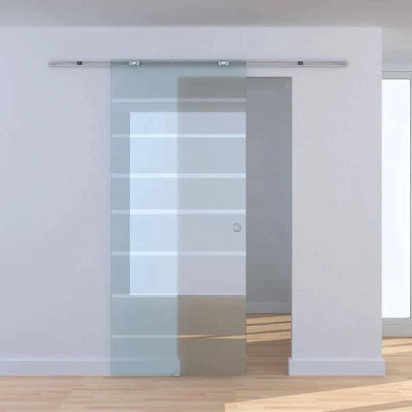 Rootz glasdør - glasskydedør - skydedør - aluminiumslegering - 6,6 fod