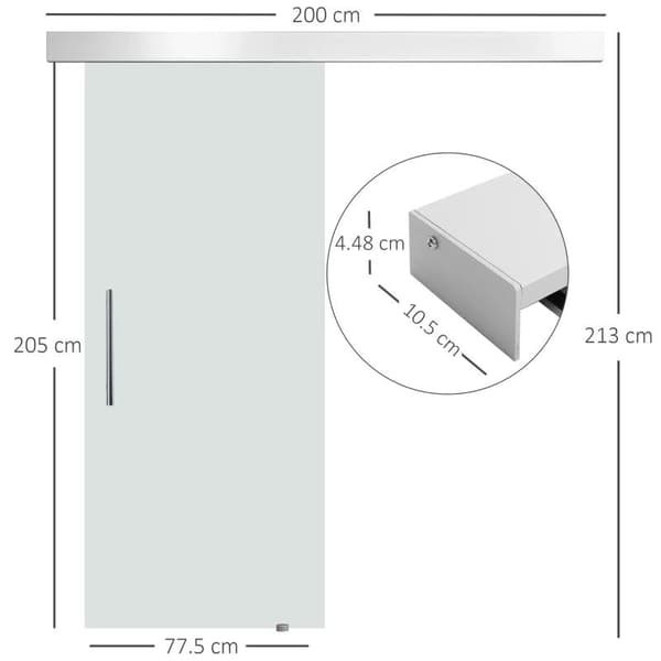Rootzin lasiliukuovi - Liukuovi - Huoneen ovi - Kahvakahva - Koti ja toimisto - 77,5 x 205 cm