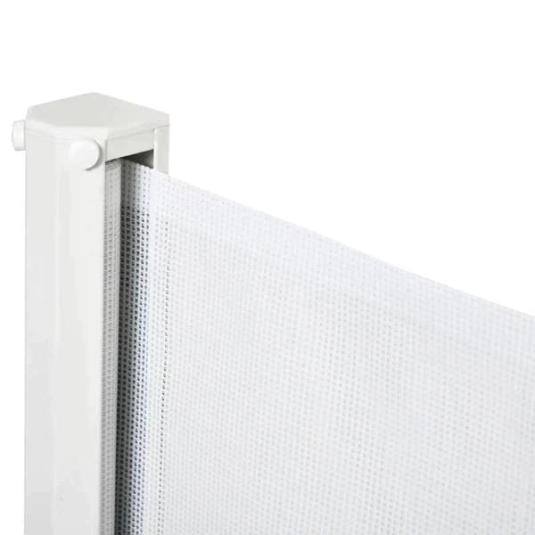 Rootz Dog Door Guard - Trappskydd - Säkerhetsavskiljare - Väggparti - Dörrskydd - Utdragbart trappskydd - Rullgardin - Rullbar - PVC - Vit - 115 x 82,
