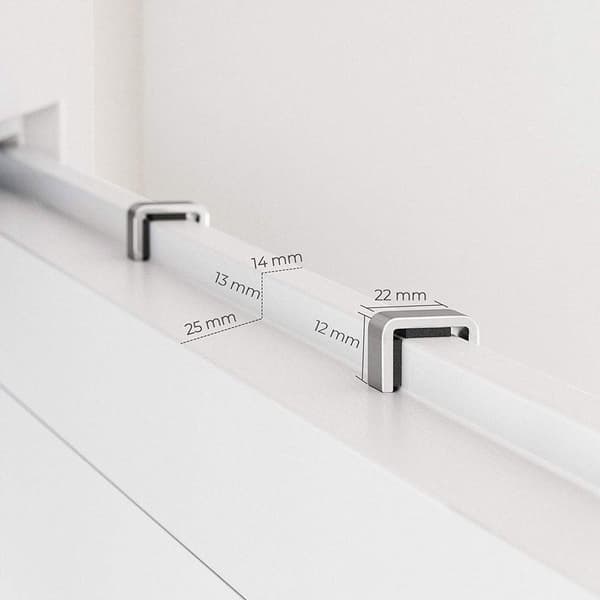 Rootz Door Hook - Oven koukku korukaappiin - Ripustusoven koukku - Oven ripustuskoukku - Kestävä ovikoukku - Oven koukkujärjestäjä - Hopea - 1,2 x 2,2
