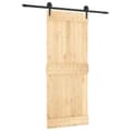 Miniatyrbilde 1 av 11: vidaXL Skyvedør med monteringstilbehør 85x210 cm heltre furu