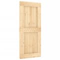 Miniatyrbilde 3 av 11: vidaXL Skyvedør med monteringstilbehør 90x210 cm heltre furu