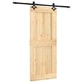 Miniatyrbilde 1 av 11: vidaXL Skyvedør med monteringstilbehør 85x210 cm heltre furu